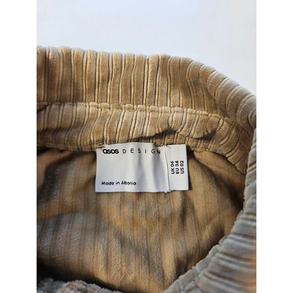 Asos size 2 long sleeve tunic dress velour beige 3 button collar EUC Warm cozy - Picture 4 of 7